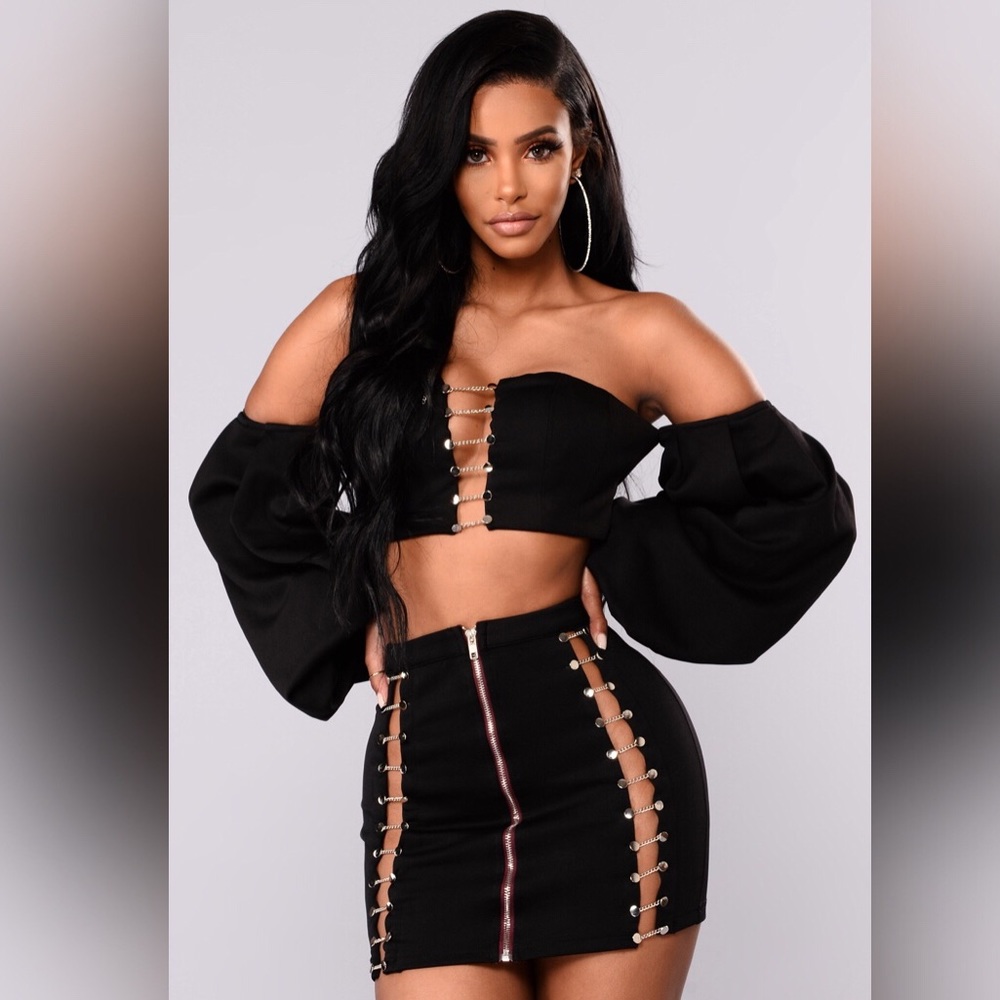 (ON Sale!) Fashion Nova dolce k set jet black